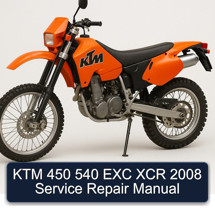 2008 KTM 450 540 EXC XCR Service Repair Workshop Manual PDF