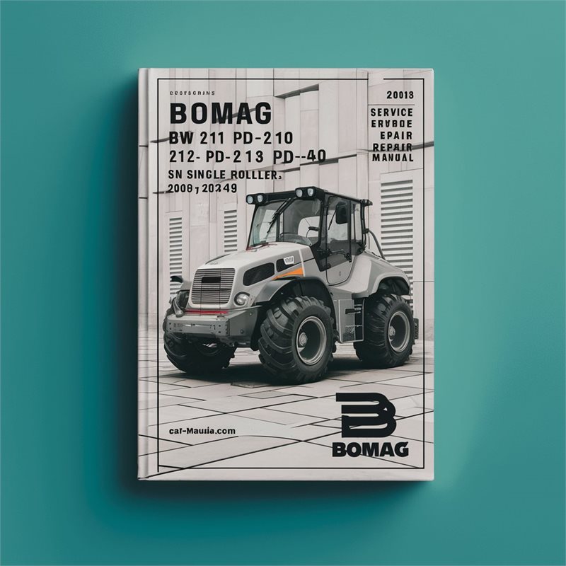 2008 Bomag BW 211 PD-40 212 213 Single Drum Roller SN 10158249 UP Service Repair Workshop Manual