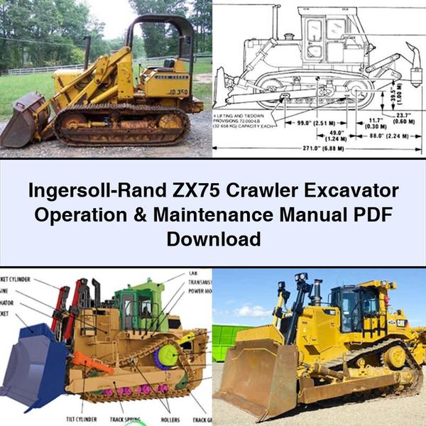 Ingersoll-rand ZX75 Crawler Excavator Operation Service Repair Workshop Manual PDF