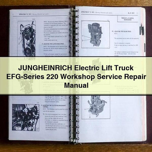 Jungheinrich Electric Lift Truck Efg-series 220 Service Repair Workshop Manual