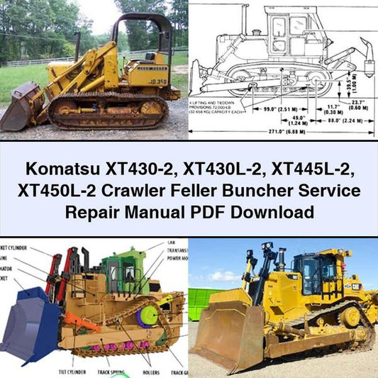 Komatsu XT430-2 Xt430l-2 Xt445l-2 Xt450l-2 Crawler Feller Buncher Service Repair Workshop Manual