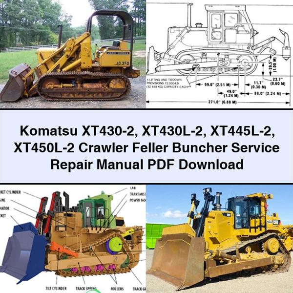 Komatsu XT430-2 Xt430l-2 Xt445l-2 Xt450l-2 Crawler Feller Buncher Service Repair Workshop Manual PDF