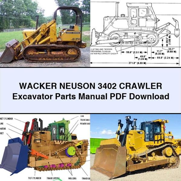 Wacker Neuson 3402 Crawler Excavator Parts Catalog PDF