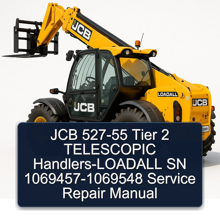 JCB 527-55 Tier 2 Telescopic Handlers-loadall SN 1069457-1069548 Service Repair Workshop Manual PDF