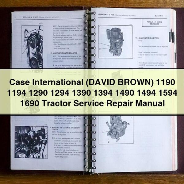 Case International (DAVID BROWN) 1190 1194 1290 1294 1390 1394 1490 1494 1594 1690 Tractor Service Repair Manual