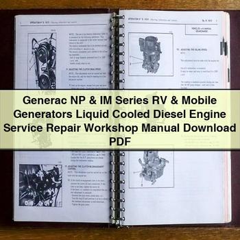 Generac NP IM Series RV Mobile Generators Liquid Cooled Diesel Engine Service Repair Workshop Manual