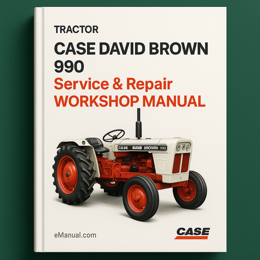 Case David Brown 990 Tractor Service Repair Workshop Manual