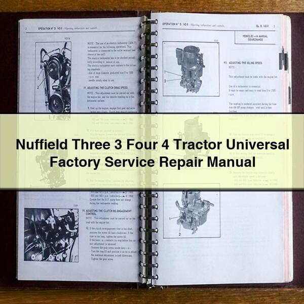 Nuffield Three 3 Four 4 Tractor Universal Factory Service Repair Manual