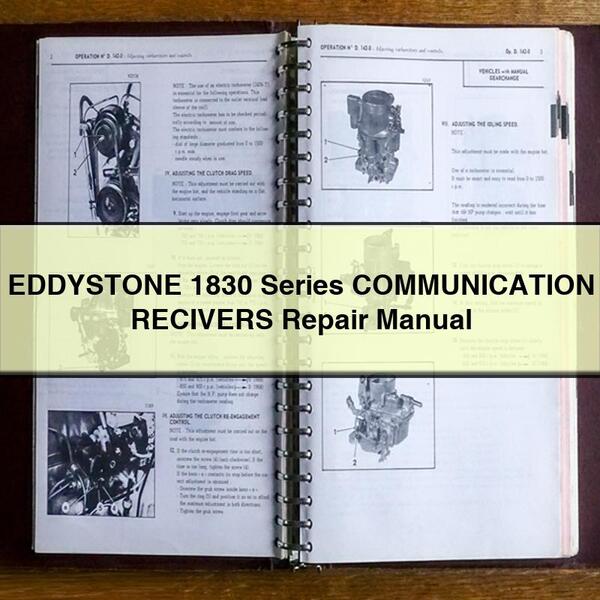 Eddystone 1830 Series Communication Recivers Service Repair Workshop Manual PDF