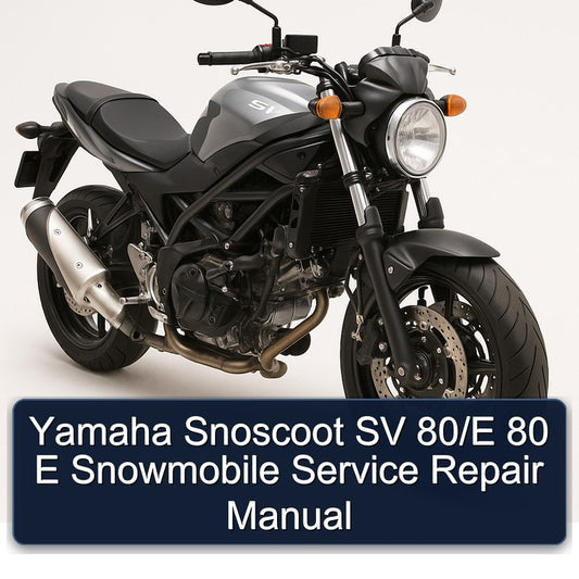 Yamaha Snoscoot SV 80/e 80 E Snowmobile Service Repair Workshop Manual