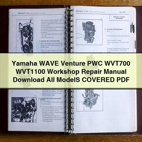 Yamaha Wave Venture PWC WVT700 WVT1100 All Models Covered Service Repair Workshop Manual PDF