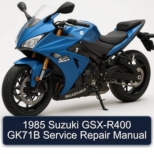 1985 Suzuki GSX Series GSX-R400 GK71B Service Repair Workshop Manual