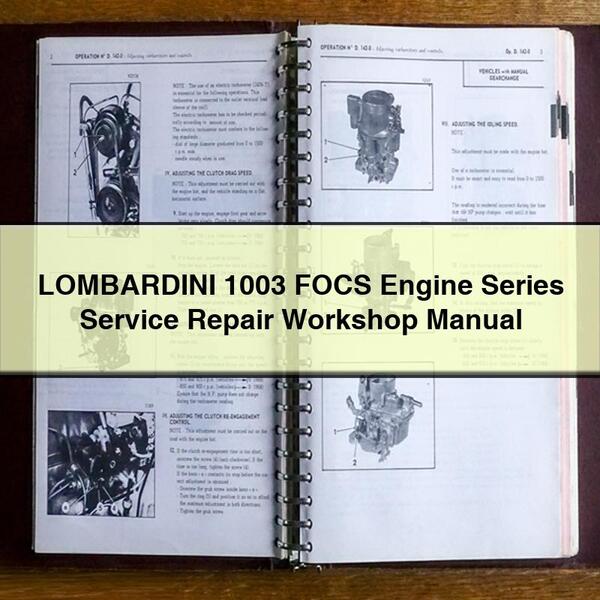 Lombardini 1003 Focs Engine Series Service Repair Workshop Manual PDF