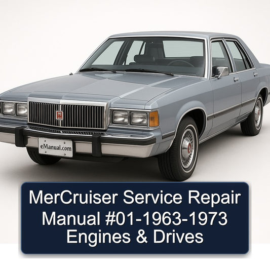 1963-1973 Mercruiser 01- - Engines Drives Service Repair Workshop Manual