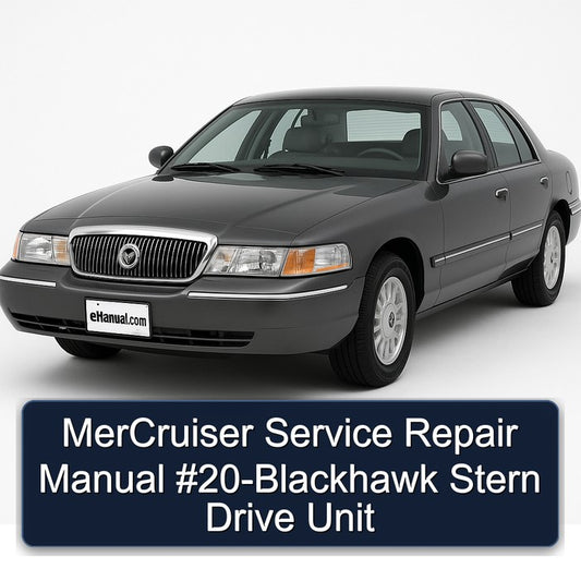 Mercruiser 20-blackhawk Stern Drive Unit Service Repair Workshop Manual