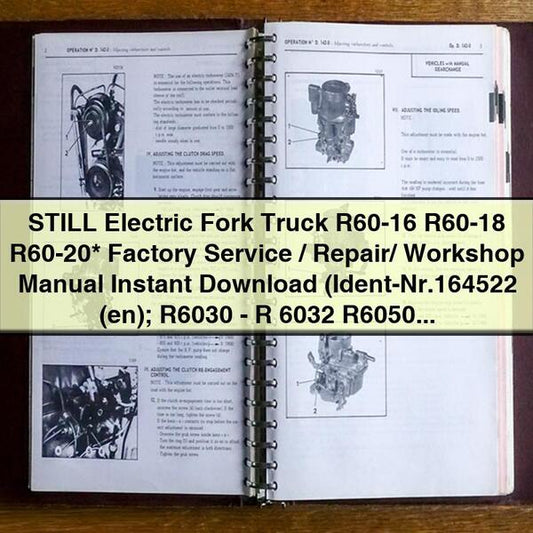 Still Electric Fork Truck R60 Series / Service Repair Workshop Manual