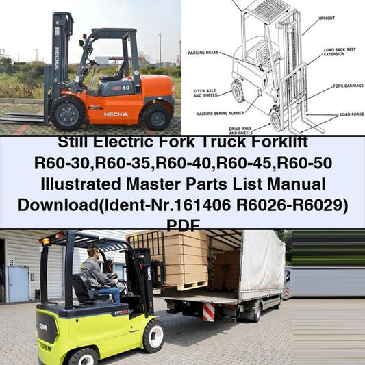 Still Electric Fork Truck Forklift R60-30 R60-50 Illustrated Master Parts Catalog