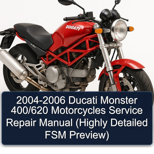 2004-2006 Ducati 620 Monster 400/ Motorcycles (highly FSM Preview) Service Repair Workshop Manual