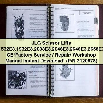 JLG Scissor Lifts 1532e3 1932e3 2033e3 2046e3 2646e3 2658e3 CE / (p/n 3120878) Service Repair Workshop Manual