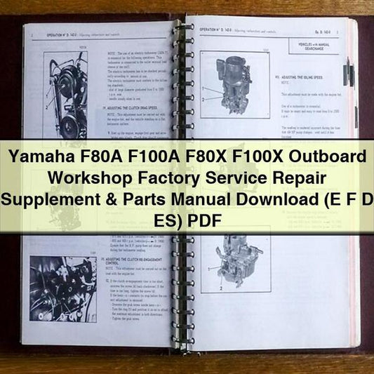 Yamaha F80A F100A F80X F100X Outboard Supplement Parts (e F D Es) Catalog