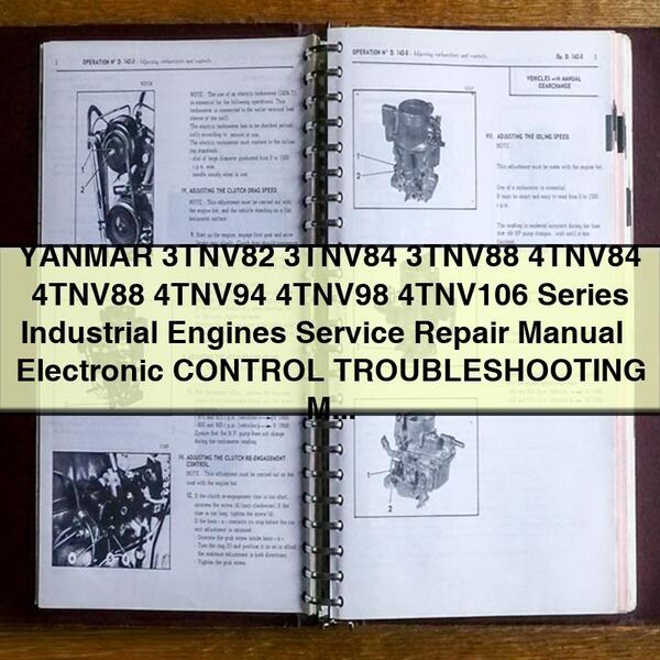 Yanmar 3tnv82-4tnv106 Series Industrial Engines Electronic Control Service Repair Workshop Manual