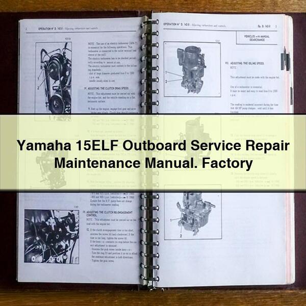 Yamaha 15ELF Outboard Service Repair Workshop Manual PDF