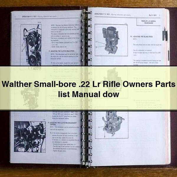 Walther SMALL-BORE .22 Lr Rifle Owners Dow Parts Catalog PDF