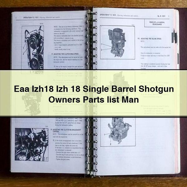 Eaa IZH18 Izh 18 Single Barrel Shotgun Owners MAN Parts Catalog PDF