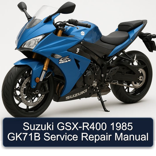 1985 Suzuki GSX Series GSX-R400 GK71B Service Repair Workshop Manual