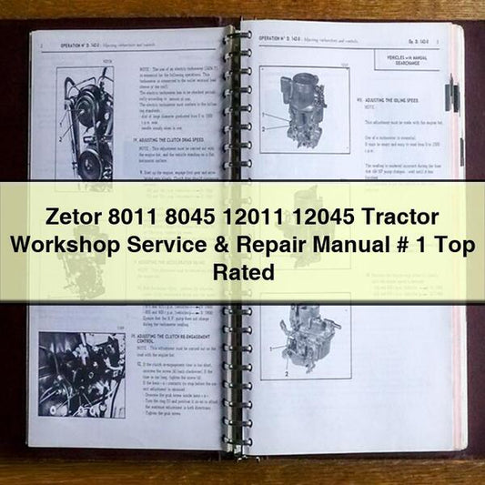 Zetor 8011 8045 12011 12045 Tractor Top Rated Service Repair Workshop Manual