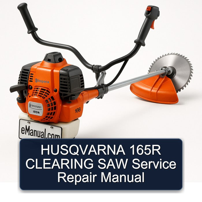 Husqvarna 165R Clearing SAW Service Repair Workshop Manual PDF