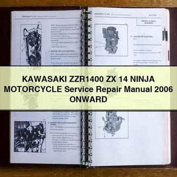 2006 Kawasaki Ninja ZZR1400 ZX 14 Motorcycle Onward Service Repair Workshop Manual