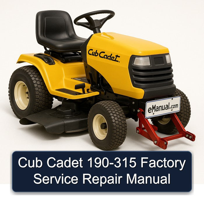 Cub Cadet 190-315 Service Repair Workshop Manual PDF