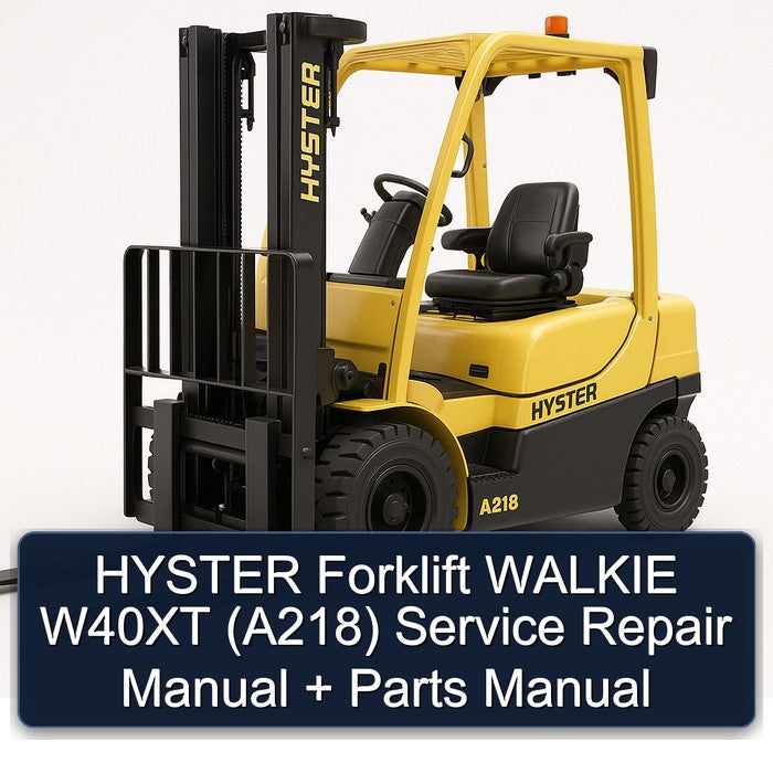 Hyster Forklift Walkie W40XT (A218) A218 Parts Catalog PDF