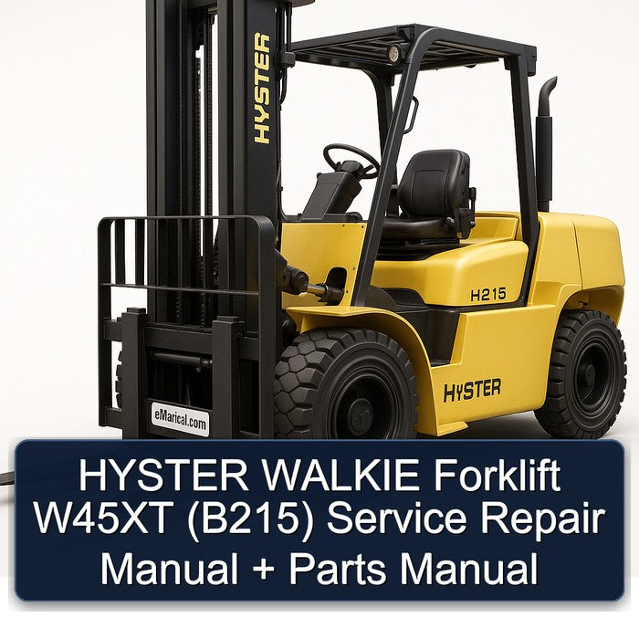 Hyster Walkie Forklift W45XT (B215) B215 Parts Catalog PDF