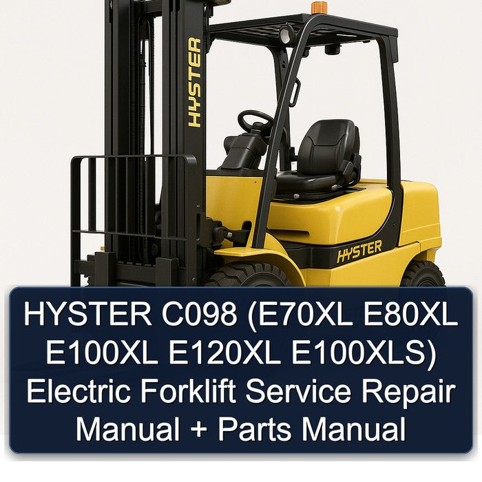 Hyster C098 (e70xl E80XL E100XL E120XL E100xls) Electric Forklift E70XL E100XLS Parts Catalog PDF