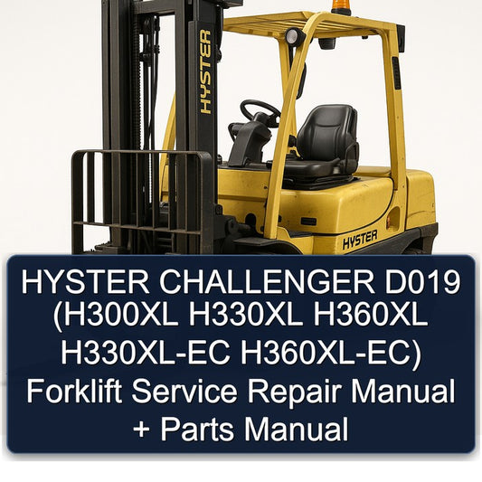Hyster Challenger D019 (h300xl H330XL H360XL H330xl-ec H360xl-ec) Forklift H300XL Parts Catalog