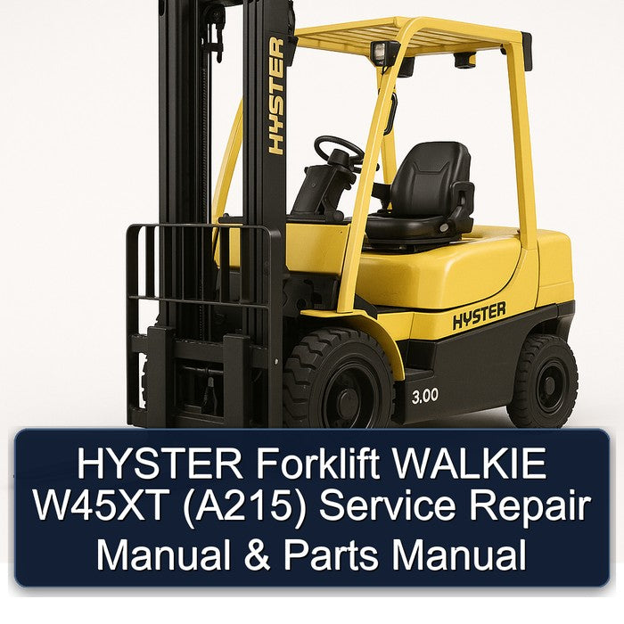 Hyster Forklift Walkie W45XT (A215) Parts Catalog PDF
