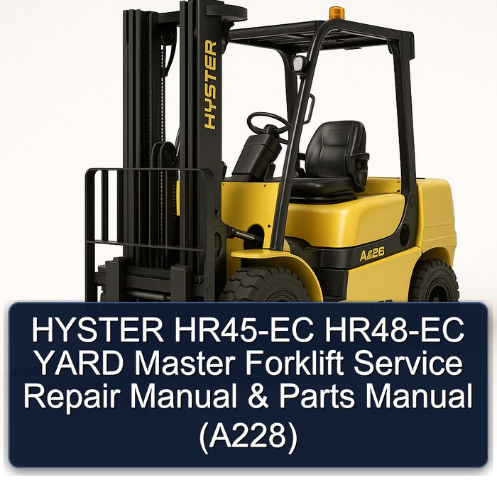 Hyster HR45-EC HR48-EC Yard Master Forklift Parts (A228) Catalog PDF