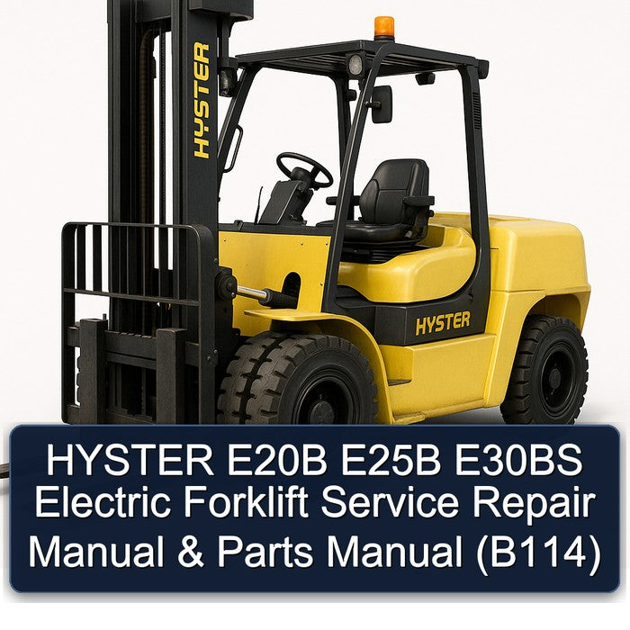 Hyster E20B E25B E30BS Electric Forklift Parts (B114) Catalog PDF