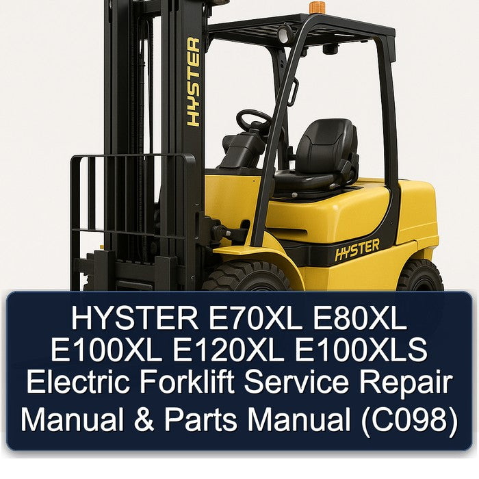 Hyster E70XL E80XL E100XL E120XL E100XLS Electric Forklift Parts (C098) Catalog PDF