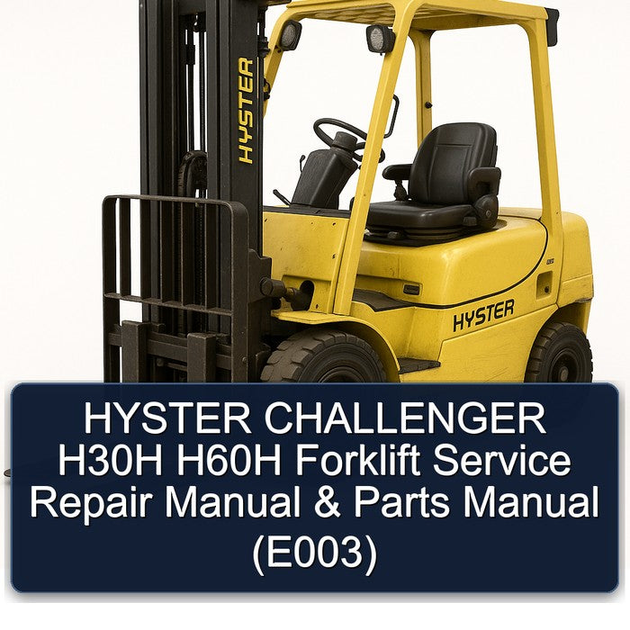 Hyster Challenger H30H H60H Forklift Parts (E003) Catalog PDF