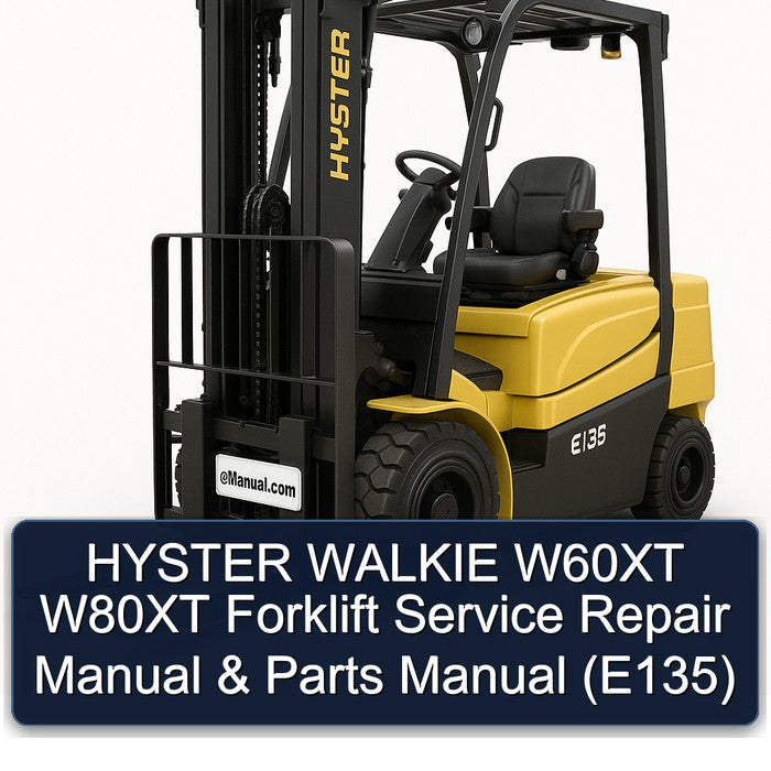 Hyster Walkie W60XT W80XT Forklift Parts (E135) Catalog PDF