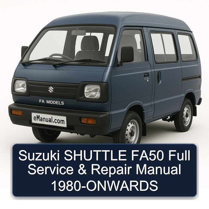 1980 Suzuki FA Models Shuttle FA50 -onwards Service Repair Workshop Manual PDF