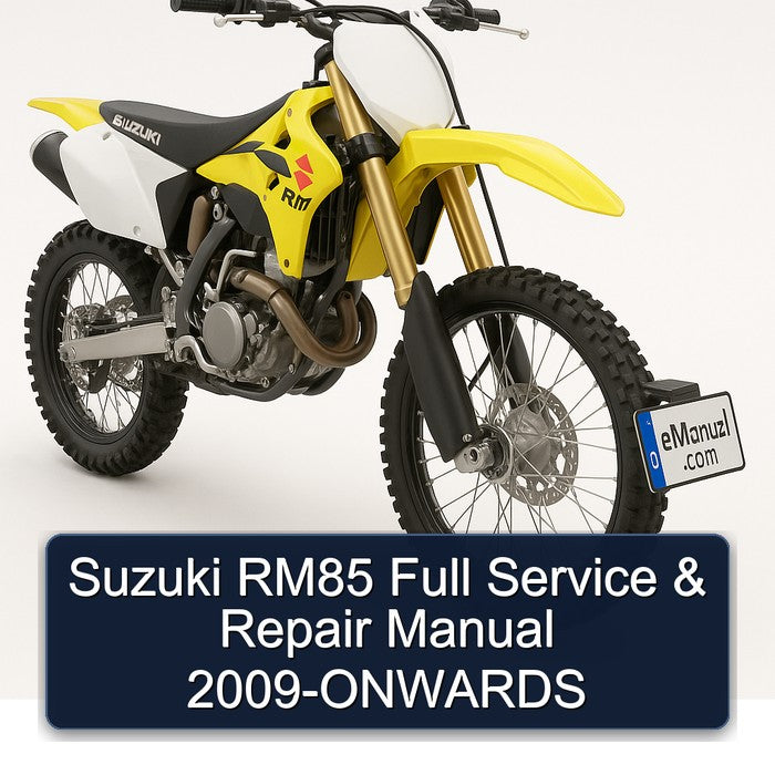 2009 Suzuki RM Series RM85 -onwards Service Repair Workshop Manual