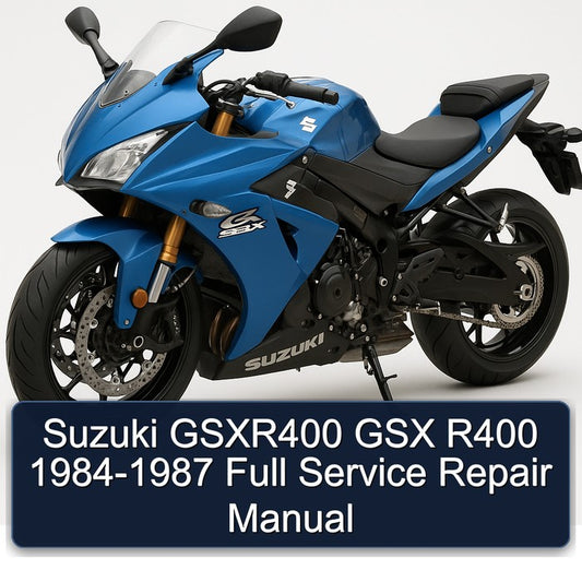 1984-1987 Suzuki GSX Series Gsxr400 R400 Service Repair Workshop Manual