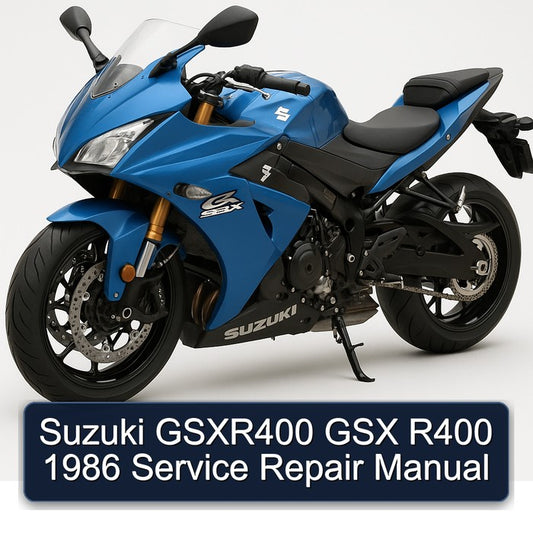 1986 Suzuki GSX Series Gsxr400 R400 Service Repair Workshop Manual