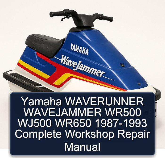 1987-1993 Yamaha Waverunner Wavejammer WR500 WJ500 WR650 Service Repair Workshop Manual PDF