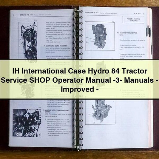 IH International Case Hydro 84 Tractor Service SHOP Operator Manual -3- Manuals-Improved