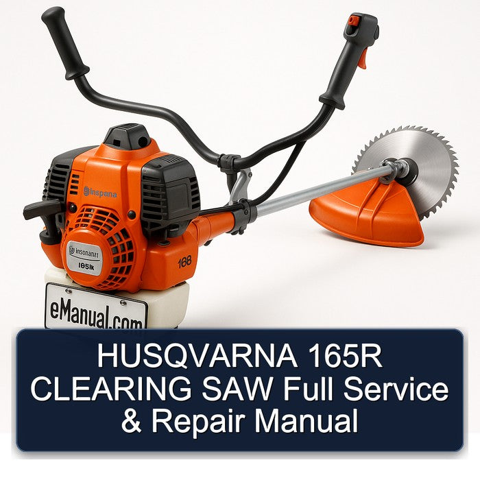 Husqvarna 165R Clearing SAW Service Repair Workshop Manual PDF